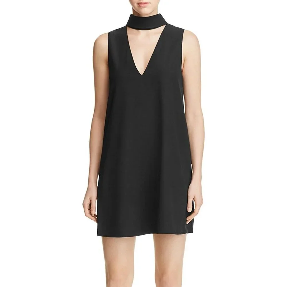 Yumi Kim $178 Women's Edie Collared Cutout Shift Dress - Black NEW WITH TAGS